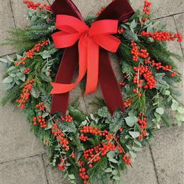 Heart Door Wreath Berry Nice